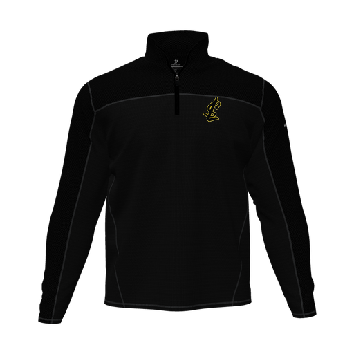 [CUS-DFW-QTRZ-PER-LSL-BLK-AS-LOGO1] Quarter Zip Pullover (Adult S, Black, Logo 1)