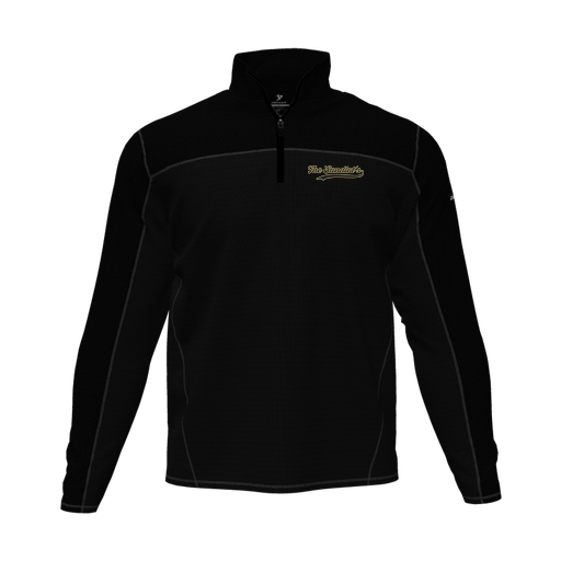 [CUS-DFW-QTRZ-PER-LSL-BLK-AS-LOGO2] Quarter Zip Pullover (Adult S, Black, Logo 2)