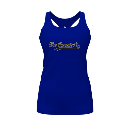 [FT0TRBRY-FYS-LOGO2] Decker Racerback Tank Top (Female Youth S, Royal, Logo 2)