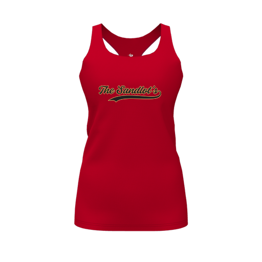[FT0TRBRD-FYS-LOGO2] Decker Racerback Tank Top (Female Youth S, Red, Logo 2)