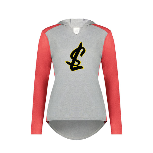 [6902.27V.XS-LOGO1] Ladies Vintage Hoodie (Female Adult XS, Red, Logo 1)