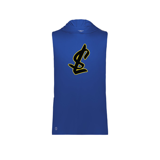 [222590.060.XS-LOGO1] Men's CoolDry Sleeveless Hoodie (Adult XS, Royal, Logo 1)