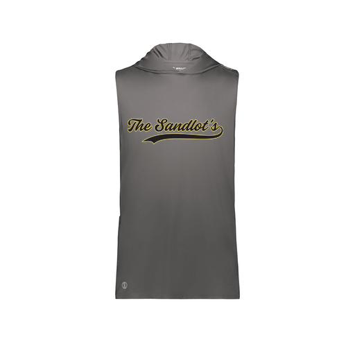 [222590.98D.XS-LOGO2] Men's CoolDry Sleeveless Hoodie (Adult XS, Gray, Logo 2)