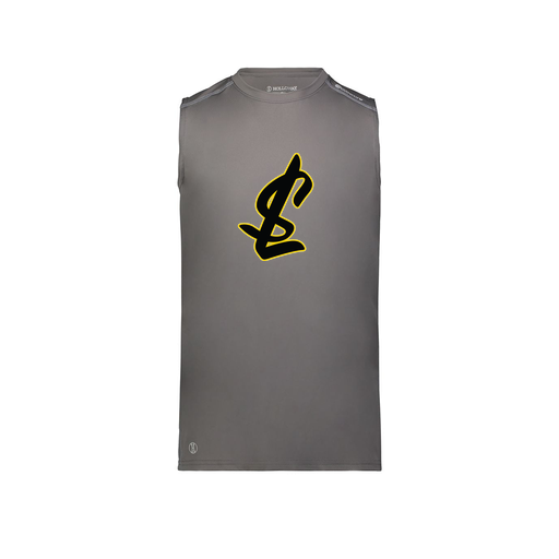 [222593.98D.S-LOGO1] Men's CoolDry TankTop (Adult S, Gray, Logo 1)