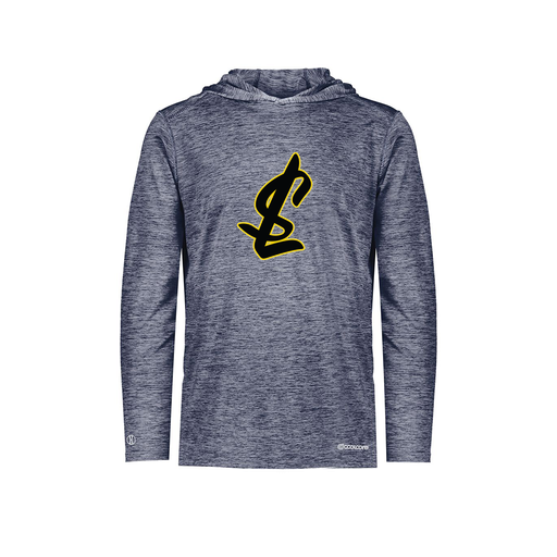 [FOLHCGNV-AS-LOGO1] Decker Men's Charge Hoodie (Adult S, Navy, Logo 1)