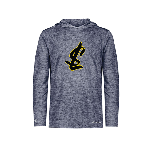 [FOLHCGNV-YS-LOGO1] Decker Youth Charge Hoodie (Youth S, Navy, Logo 1)