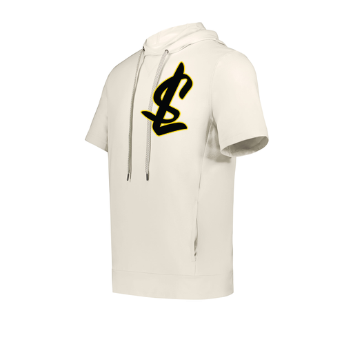 [222505.907.S-LOGO1] Men's Venturs Soft Knit Short Sleeve Hoodie (Adult S, White, Logo 1)