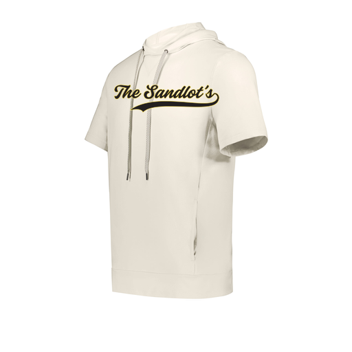 [222505.907.S-LOGO2] Men's Venturs Soft Knit Short Sleeve Hoodie (Adult S, White, Logo 2)